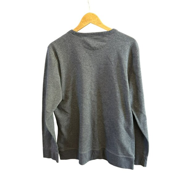Faherty Men's Heathered Blue Crewneck Sweatshirt Long Sleeve - Picture 4 of 4